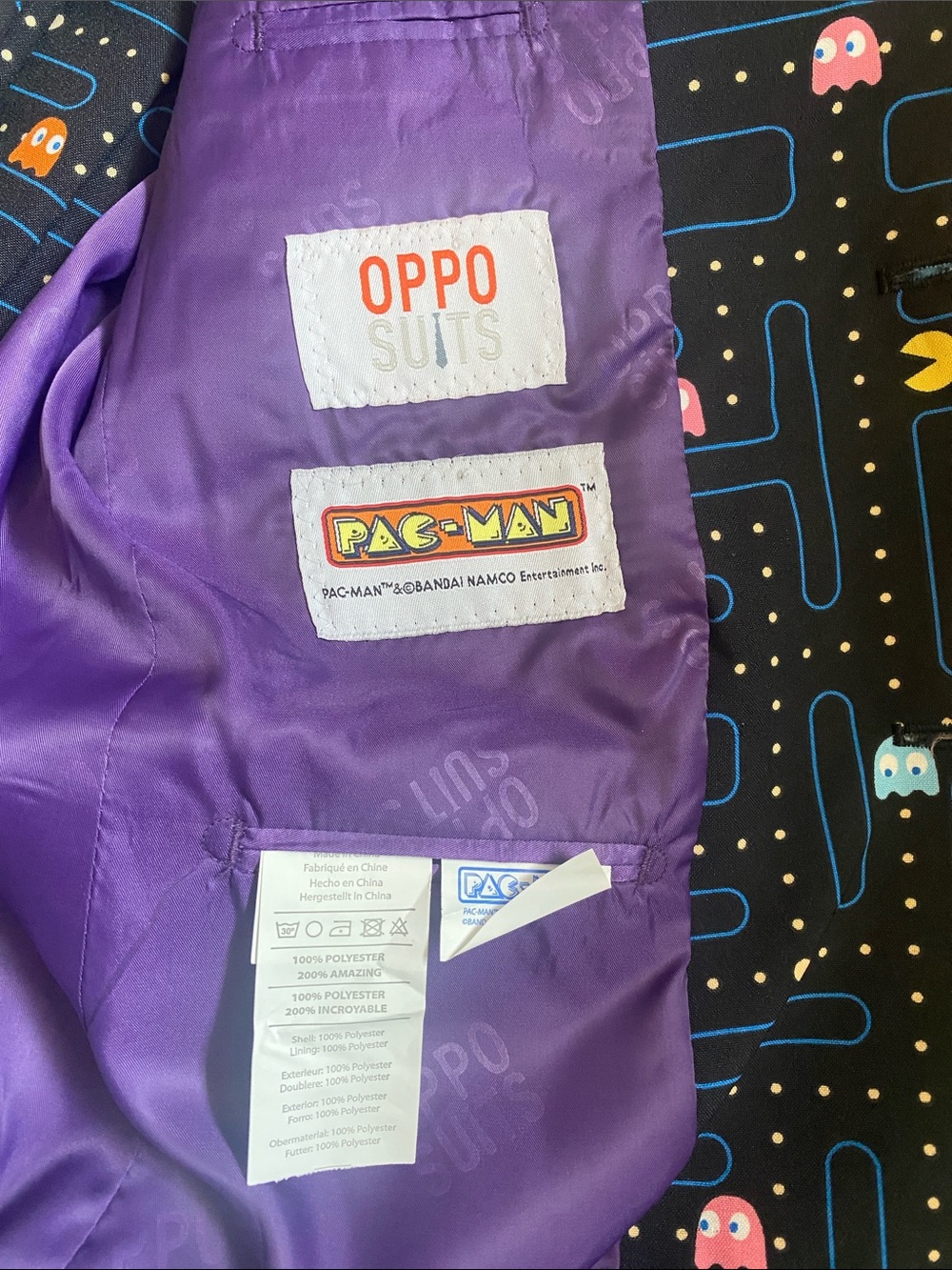 Men's 3 piece PAC Man suit - Picture 6 of 7